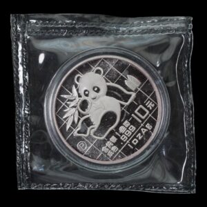 Panda 1989 PROOF – Moneda 10 Yuan China – 1 Onza de Plata .999 ( Sellada )