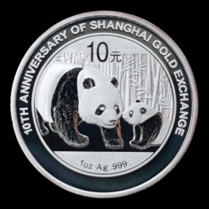 Panda 2011 – Moneda 10 Yuan China – “Shanghai Gold Exchange” - 1 Onza de Plata .999
