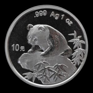 Panda 1999 – Moneda 10 Yuan China – 1 Onza de Plata .999