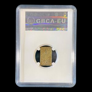 Alternative view of Japón – 2 Bu de Oro Nibukin 1868-69 – Era Meiji – 3,0 g – GBCA MS62