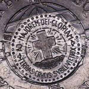 Brasil – 960 Reis – 1813 Bahia – Con Resello XXXVI Congreso Eucarístico Internacional de Río de Janeiro –  Resellada Sobre 8 Reales Carlos IV 1802 Sevilla - Imagen 4