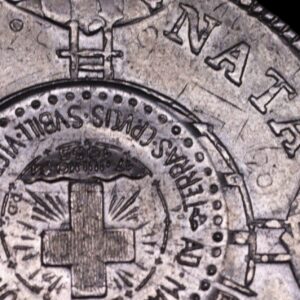 Brasil – 960 Reis – 1813 Bahia – Con Resello XXXVI Congreso Eucarístico Internacional de Río de Janeiro –  Resellada Sobre 8 Reales Carlos IV 1802 Sevilla - Imagen 6
