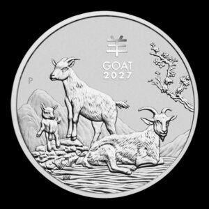 Australia – 1 Dollar 1 Onza de Plata .999 – Año de la Cabra 2027 – Serie Lunar III – Perth Mint