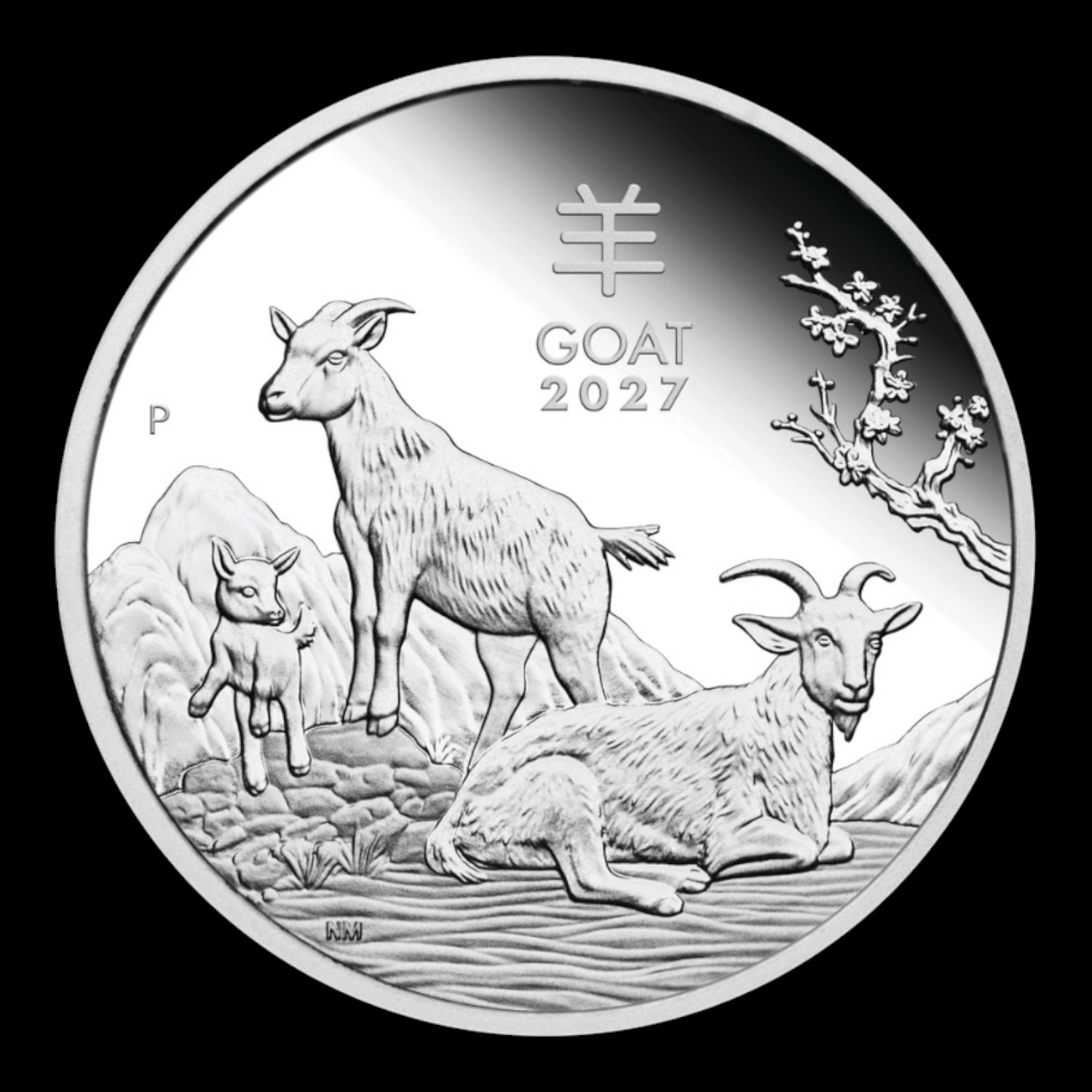 Australia – 50C Dollar 1/2 Onza de Plata .999 – Año de la Cabra 2027 – Serie Lunar III – Perth Mint