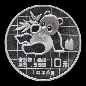 Panda 1989  – Moneda 10 Yuan China – 1 Onza de Plata .999