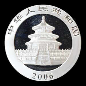 Alternative view of Panda 2006 – Moneda 10 Yuan China – 1 Onza de Plata .999