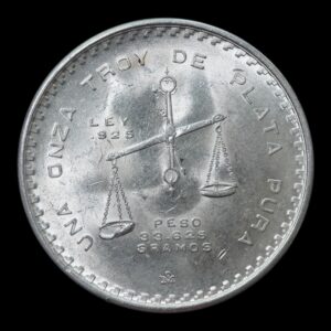 Alternative view of México – 1 Onza de Plata .925 ‘Balanza y Prensa’ – 1978 – RARA