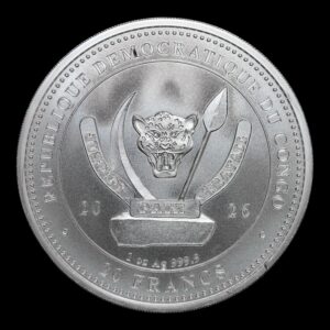 Alternative view of Congo – 20 Francos CFA – 2026 – “World’s Wildlife: Tiburón” – 1 Onza de Plata .9999
