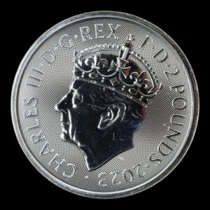 Alternative view of Reino Unido – 1 Libra – 2023 – “Britannia” – 1 Onza de Plata .999 – Royal Mint – (Manchas)