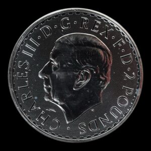 Alternative view of Reino Unido – 1 Libra – 2023 – “Britannia” – 1 Onza de Plata .999 – Royal Mint – (Manchas)