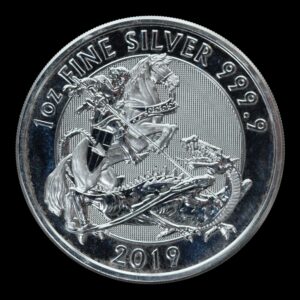 Reino Unido – 2 Libras – 2019 – “Queen’s Beasts: Yale of Beaufort” – 1 Onza de Plata .999 – Royal Mint – (Manchas)