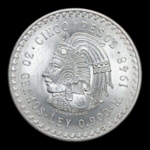 México – 5 Pesos de Plata .900 “Cuauhtémoc” – 30 g – 1948