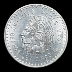 México – 5 Pesos de Plata .900 “Cuauhtémoc” – 30 g – 1948