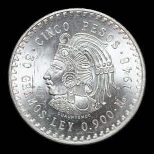 México – 5 Pesos de Plata .900 “Cuauhtémoc” – 30 g – 1948