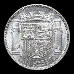 Alternative view of España – 1 Peseta de Plata – 1933 – Segunda República – 5 g (.835)