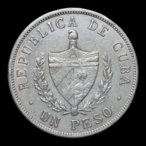 Alternative view of Cuba – 1 Peso año 1915 – “Patria y Libertad” – Plata .900