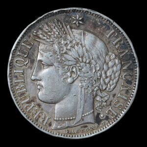 Francia – Moneda 5 Francos ‘Ceres’ – Segunda República – 1849 “A” – Plata .900