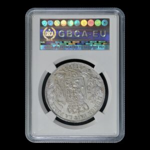 Alternative view of Bélgica –  Moneda 5 Francos 1873 – Leopoldo II - Plata .900– GBCA MS62