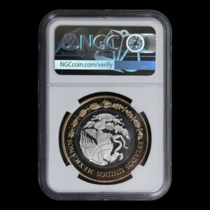 Alternative view of México – 100 Pesos – 2012 – “Herencia Numismática de México: Segundo Imperio” – Plata y Anillo de Aluminio-Bronce – Maximiliano I – NGC PL68