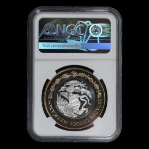 Alternative view of México – 100 Pesos – 2012 – “Herencia Numismática de México: 8 Reales de Zacatecas de 1811” – Plata y Anillo de Aluminio-Bronce – NGC PL69