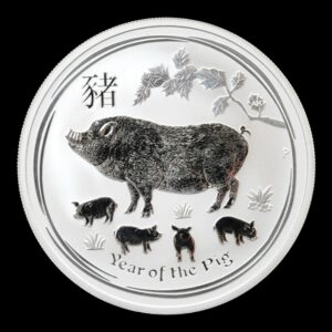 Australia – 1 Dollar 1 Onza de Plata .999 – “Año del Cerdo” 2019 – Serie Lunar II (Perth Mint)