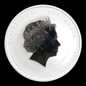 Alternative view of Australia – 1 Dollar 1 Onza de Plata .999 – “Año del Cerdo” 2019 – Serie Lunar II (Perth Mint)