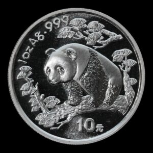 Panda 1997 – Moneda 10 Yuan China – 1 Onza de Plata .999 (Fecha Pequeña)