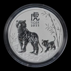 Australia – 5 Onzas de Plata .999 ‘Año del Tigre’ – 2022 – Serie Lunar III – The Perth Mint