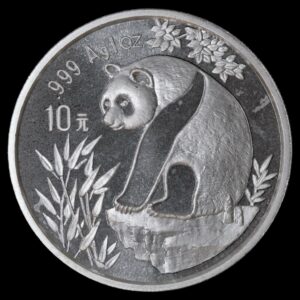 Moneda Panda 1993 – 1 Onza de Plata .999 – 10 Yuan China (Fecha Grande)