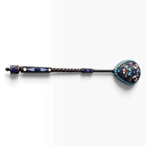 Alternative view of Cuchara Rusa de Plata con Esmalte Cloisonné – Primera Mitad del Siglo XX –  Rusia