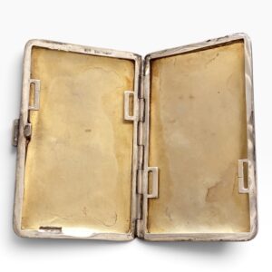 Pitillera de plata con Decoración guilloché  – Estilo Art Déco – 42,74 g – 78 × 52 mm - Imagen 3