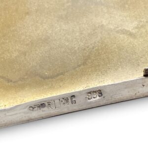 Pitillera de plata con Decoración guilloché  – Estilo Art Déco – 42,74 g – 78 × 52 mm - Imagen 4