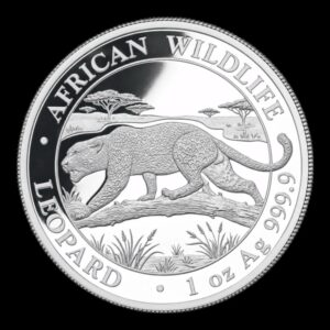 Somalia – 100 Shillings – 2026 – “Leopardo Africano” – 1 Onza de Plata .9999 – BU